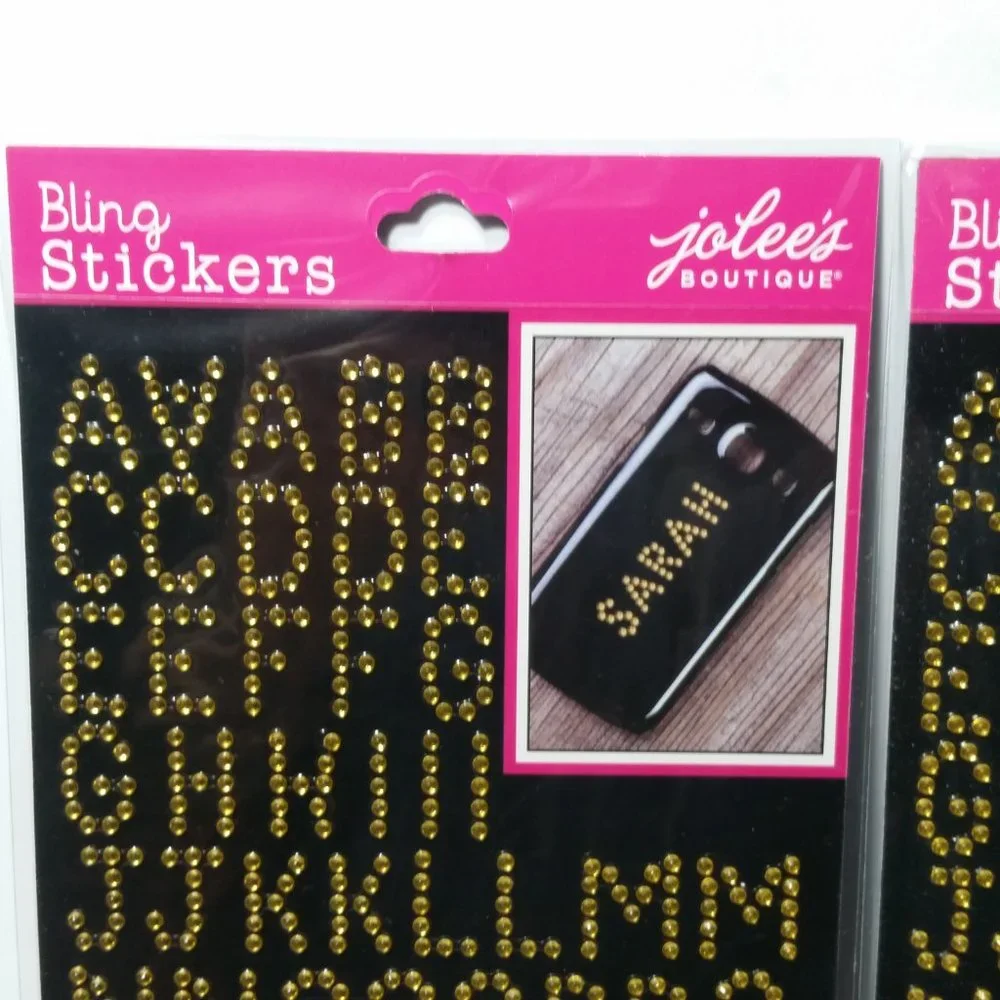 Bling Stickers Gold 2 Sheets 93 Pieces per Sheet L